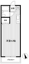 サンクレール大船 1Kの間取図画像