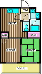ベルソレーユ 2DKの間取図画像
