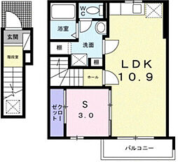 フェリシオフリーデ 1LDKの間取図画像