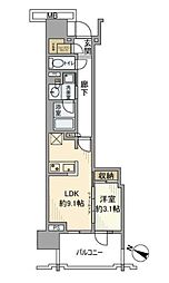 プラウドシティ武蔵浦和ステーションアリーナ 1LDKの間取図画像