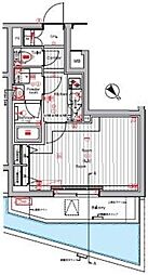 ザ・ハウス赤坂檜町 1階1Kの間取り