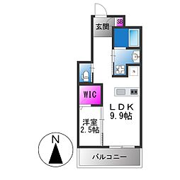 大阪市生野区林寺4丁目マンション 1LDKの間取図画像