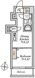 グランカーサ大島 1DKの間取図画像