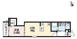 Cullinan Santuario 2階1LDKの間取り