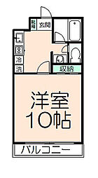 多摩都市モノレール 大塚・帝京大学駅 徒歩13分の賃貸アパート 2階1Kの間取り
