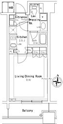 パークアクシス御茶ノ水ステージ 6階1Kの間取り
