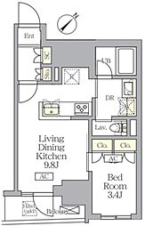 中央区日本橋馬喰町1丁目マンション 1LDKの間取図画像