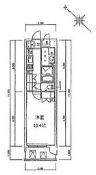 ドルチェ千歳船橋 2階1Kの間取り