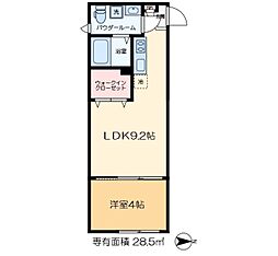 パインヒル18 1階1LDKの間取り