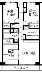 トランヴェール 3階3LDKの間取り