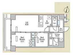 ロイジェント西新井 2LDKの間取図画像