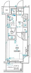 ガリシア浜松町 1Kの間取図画像