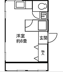 大久保荘 ワンルームの間取図画像