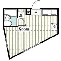 JASPER 学芸大学 4階ワンルームの間取り