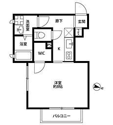 Amourもみじ山 1Kの間取図画像