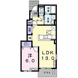 南海和歌山港線 和歌山港駅 3.2kmの賃貸アパート 1階1LDKの間取り