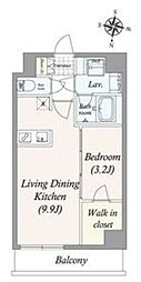 Primal 両国II 1LDKの間取図画像