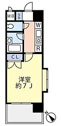 グランヴァン杉並北 1Kの間取図画像