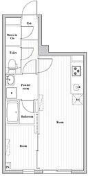 エディット文京千石2 1階1LDKの間取り