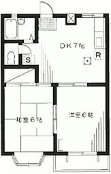 エミネンスハイム 2DKの間取図画像