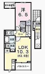ル・ソレイユ 1LDKの間取図画像