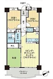モリス朝霞台 3LDKの間取図画像