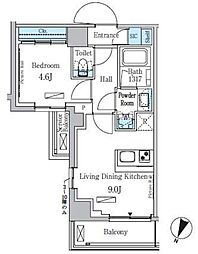 パークアクシス大塚サウスレジデンス 7階1LDKの間取り