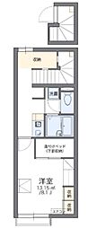 レオパレスアールスコート 1Kの間取図画像