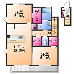 プロニティヴィラC 2LDKの間取図画像
