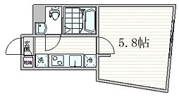 FUUWA徳丸 4階1Kの間取り
