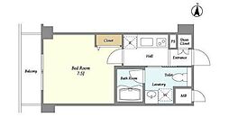 アーバンフォート住吉 1Kの間取図画像