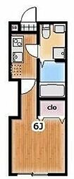 ノワール七里 1Kの間取図画像