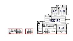 アルタス北国分 3LDKの間取図画像