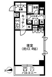 レジディア四谷三丁目 1Kの間取図画像