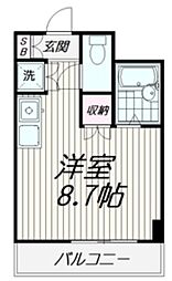 第一松栄ビル ワンルームの間取図画像