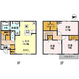 JR紀勢本線 紀三井寺駅 徒歩12分の賃貸テラスハウス 1階3LDKの間取り