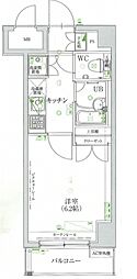 エルヴィエントアース武蔵関パーク 1Kの間取図画像