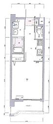 ピュアドームサン・ミッシェル博多 1Kの間取図画像