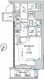 SHOKENResidence横浜伊勢佐木町 1Kの間取図画像