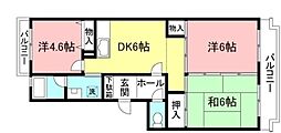 ハイライフ一番館 3DKの間取図画像