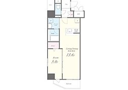 ウィステリア上池袋 5階1LDKの間取り