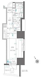 ZOOM川崎EAST 1Kの間取図画像