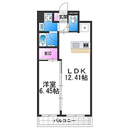 プレジオ帝塚山 11階1LDKの間取り