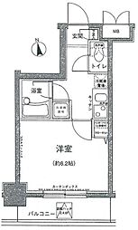パレステュディオ文京南 2階1Kの間取り