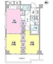 リバーレ蒲田仲六郷 2DKの間取図画像