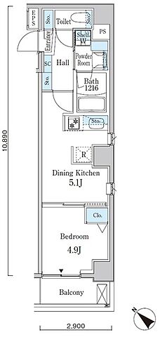 ホームズ でお部屋探し アヴェルーナ月島 7階 704 1dk 賃料13 8万円 31 54 賃貸マンション住宅情報 物件番号 取扱い不動産会社 ロイヤルハウジング販売株式会社 月島賃貸サービスショップ