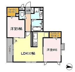 ヴィラホースシュー 2LDKの間取図画像