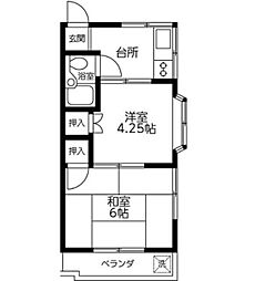 コーポマリッド 2Kの間取図画像