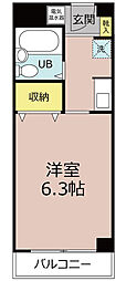 ベレーロ魚崎 ワンルームの間取図画像