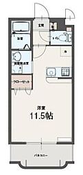 ブルックスエトワール ワンルームの間取図画像